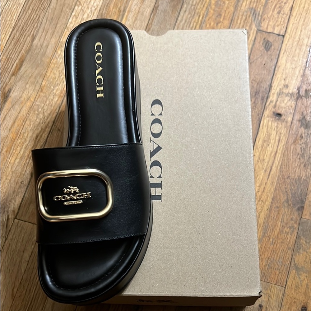 Coach Black Sandals Sleek and Stylish